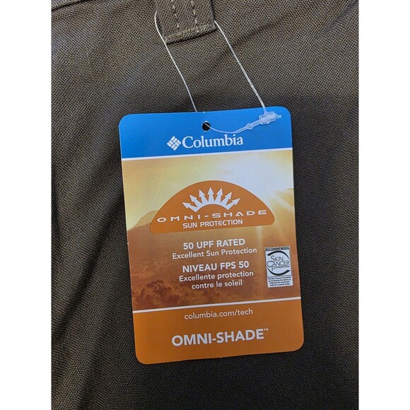 Columbia Pant Mens 32x32 Beige Chino Flex Roc Regular Stretch Omni-Shade UPF NWT - Picture 2 of 4